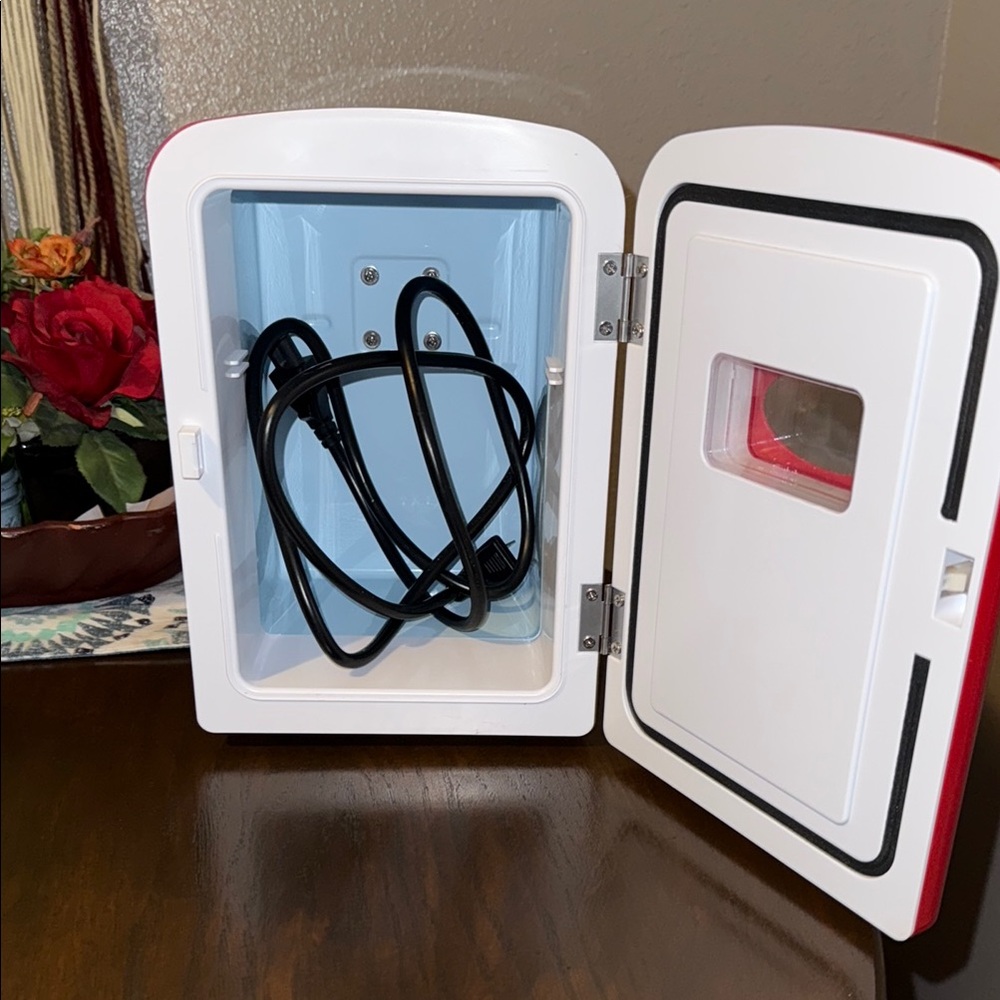 Red Mini Fridge - Picture 4 of 6
